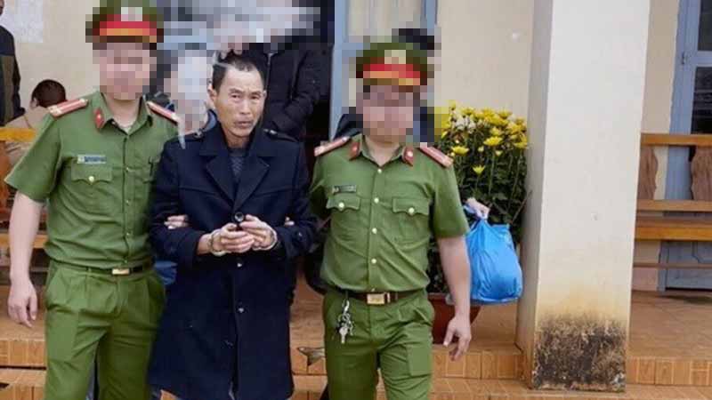 Lực lượng Công an bắt giữ đối tượng Hoàng Văn Hiền